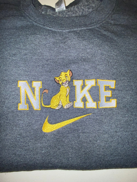 Unisex Nike Hoodie with Embroidered Simba