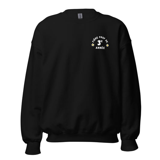 Unisex Crewneck Sweatshirt "Fière Prof de 3e Année"