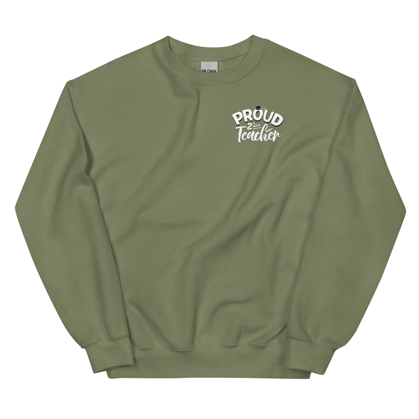 "Proud 2nd Grade Teacher" Crewneck Sweatshirt