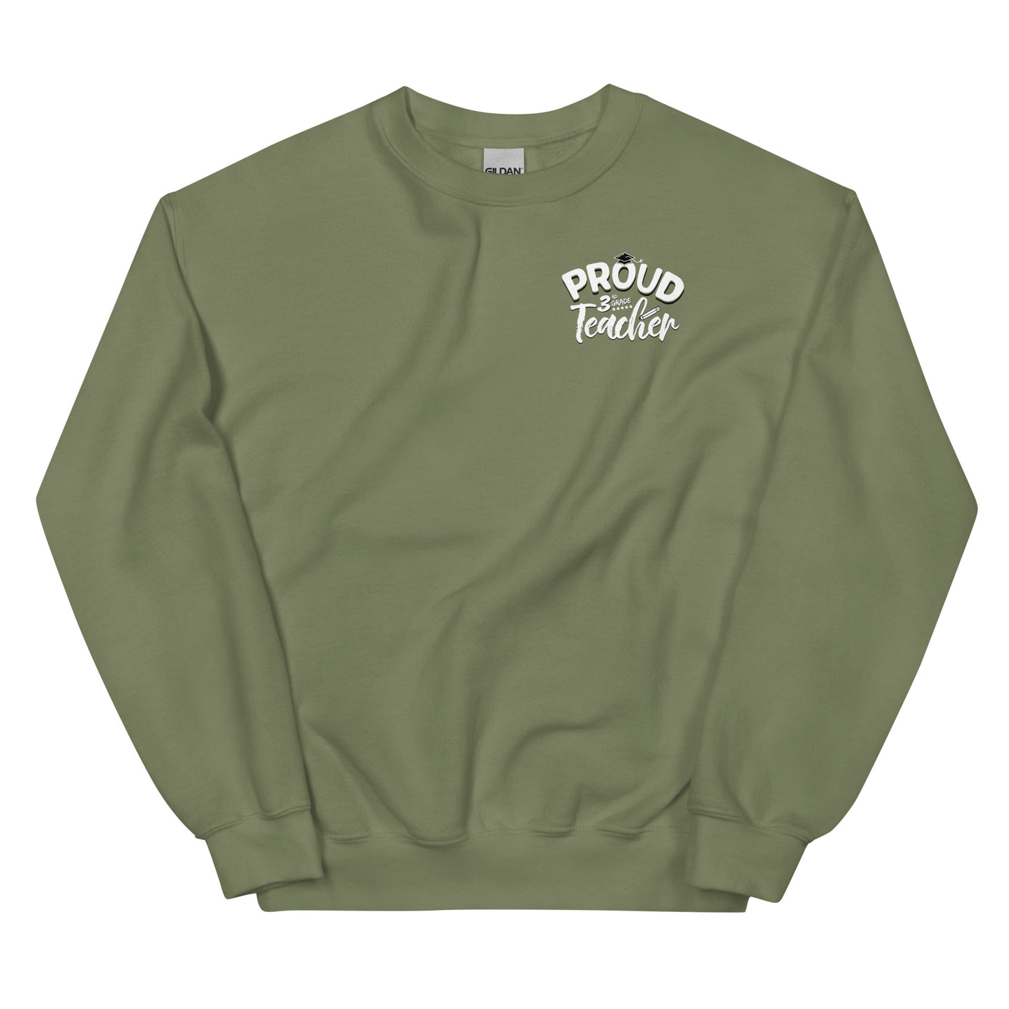 "Proud 3rd Grade Teacher" Crewneck Sweatshirt